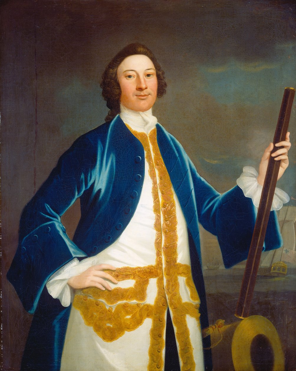 Kimliği belirsiz İngiliz Deniz Kuvvetleri Subayı, c. 1745. by John Wollaston