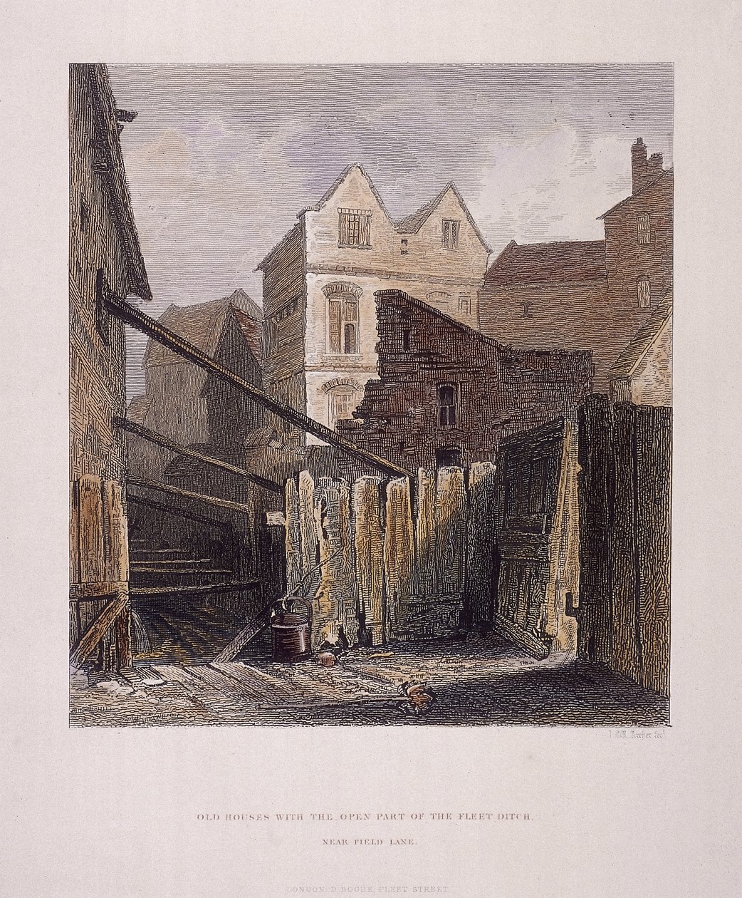 Fleet Nehri, Londra, 1851 by John Wykeham Archer