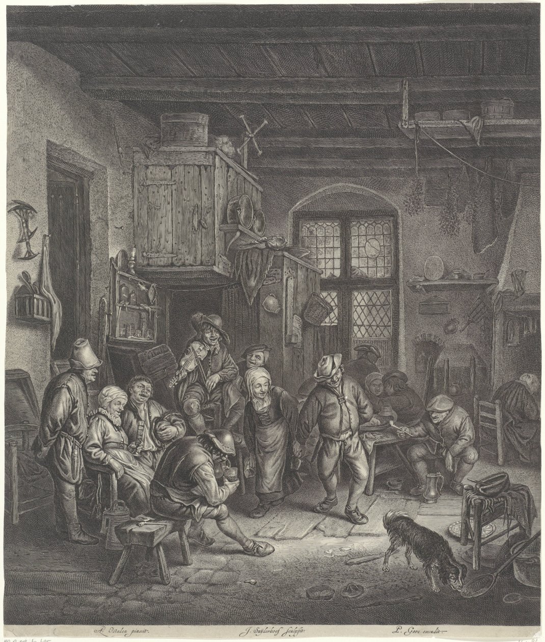 Dans eden çift ile çiftlik evi iç by Jonas Suyderhoef