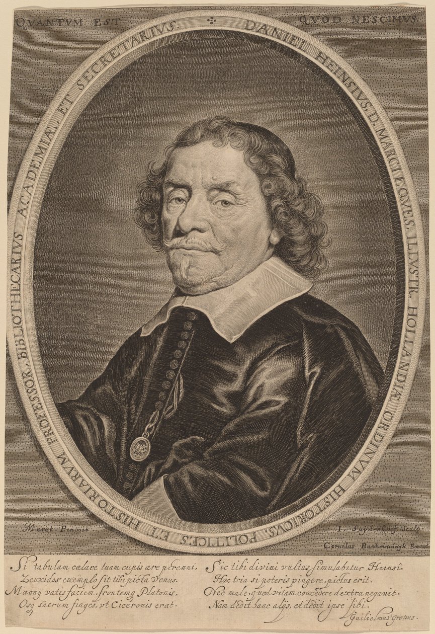 Daniel Heinsius by Jonas Suyderhoff after Jacob Fransz van der Merck