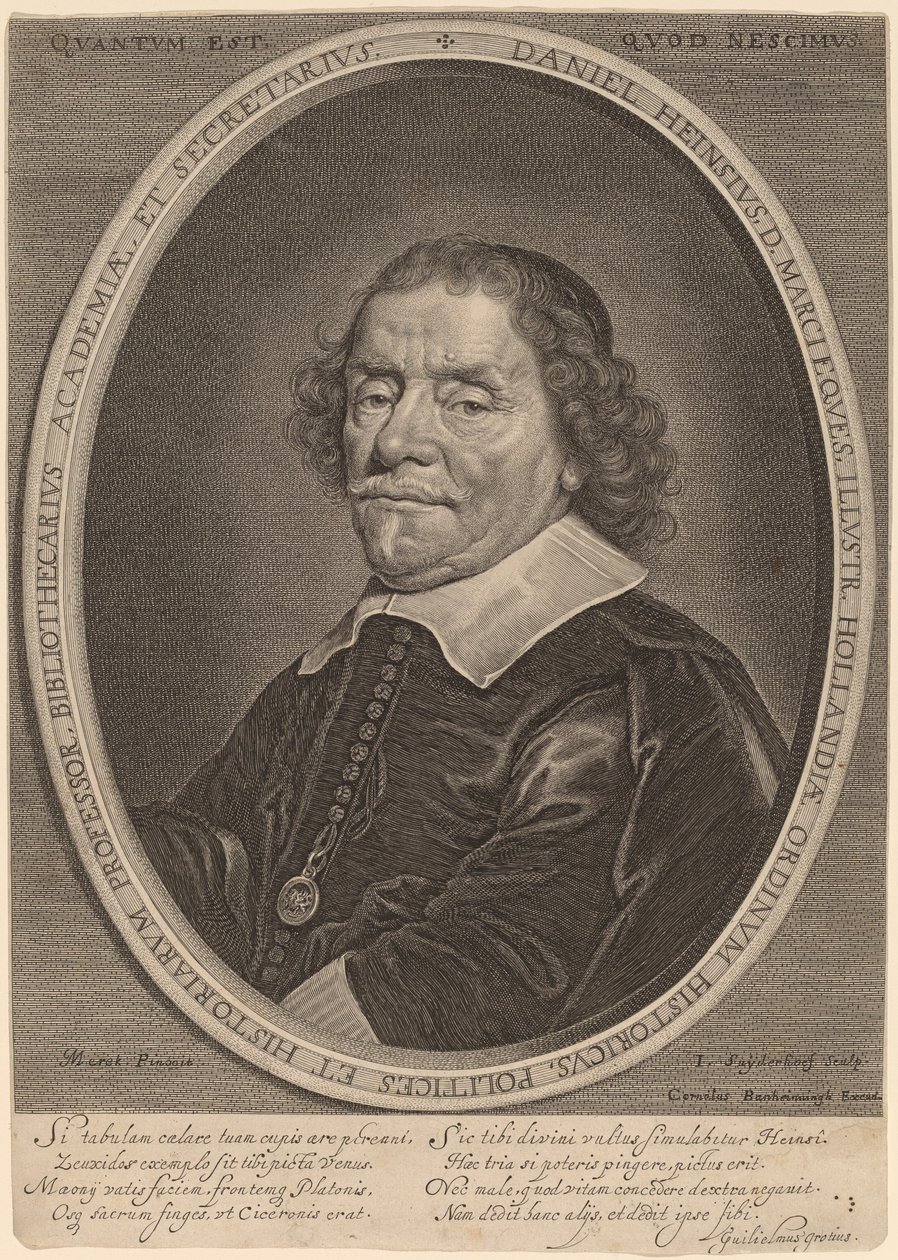 Daniel Heinsius by Jonas Suyderhoff after Jacob Fransz van der Merck