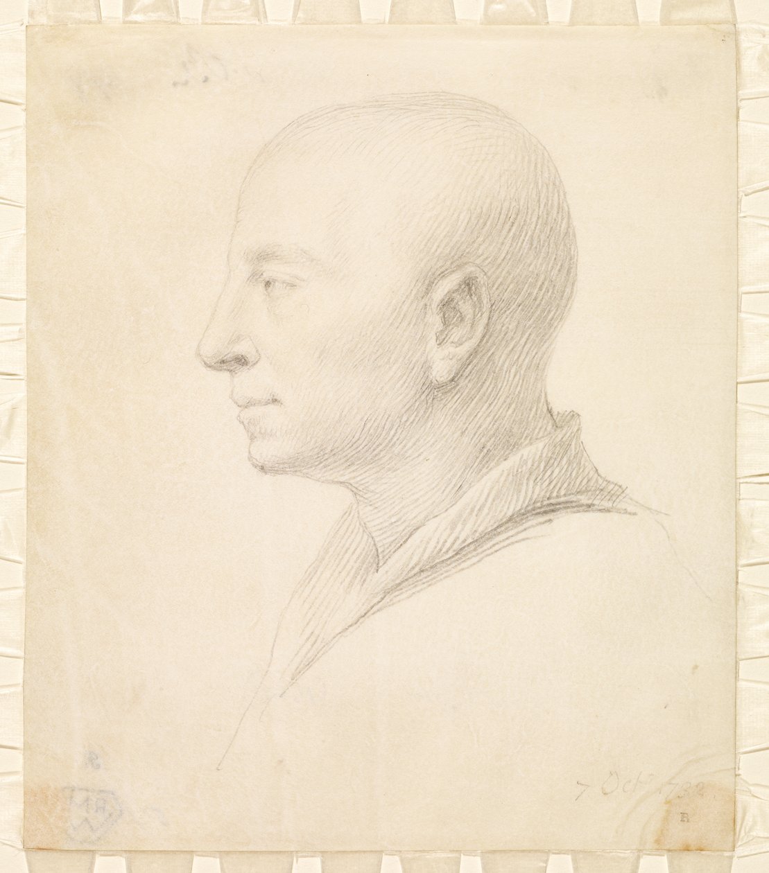 Profildeki otoportre, 7 Ekim 1732 by Jonathan Richardson