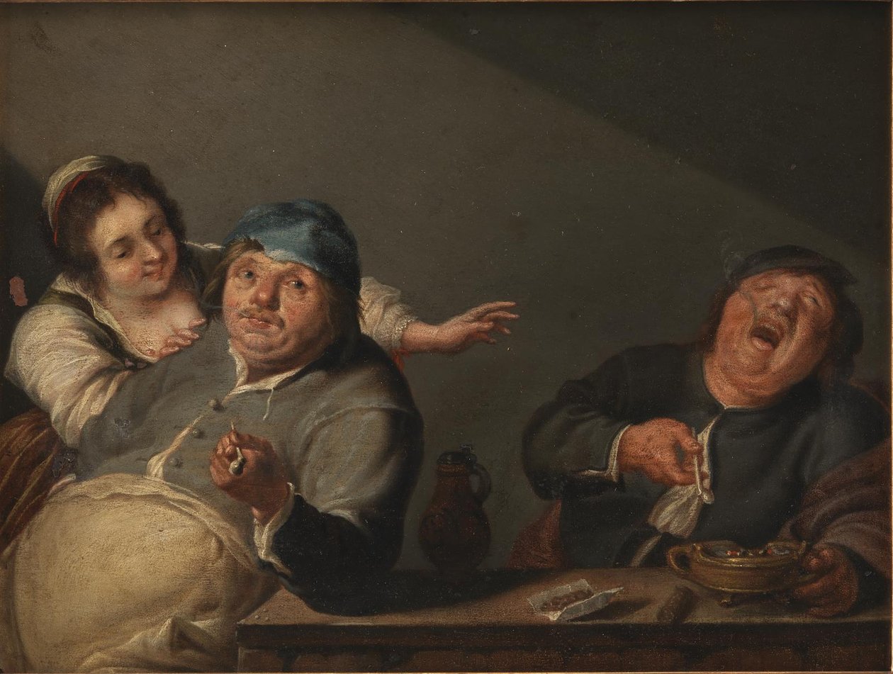 sigara içenler by Joos van Craesbeeck