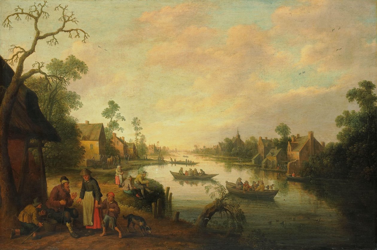 Nehir manzarası by Joost Cornelisz Droochsloot