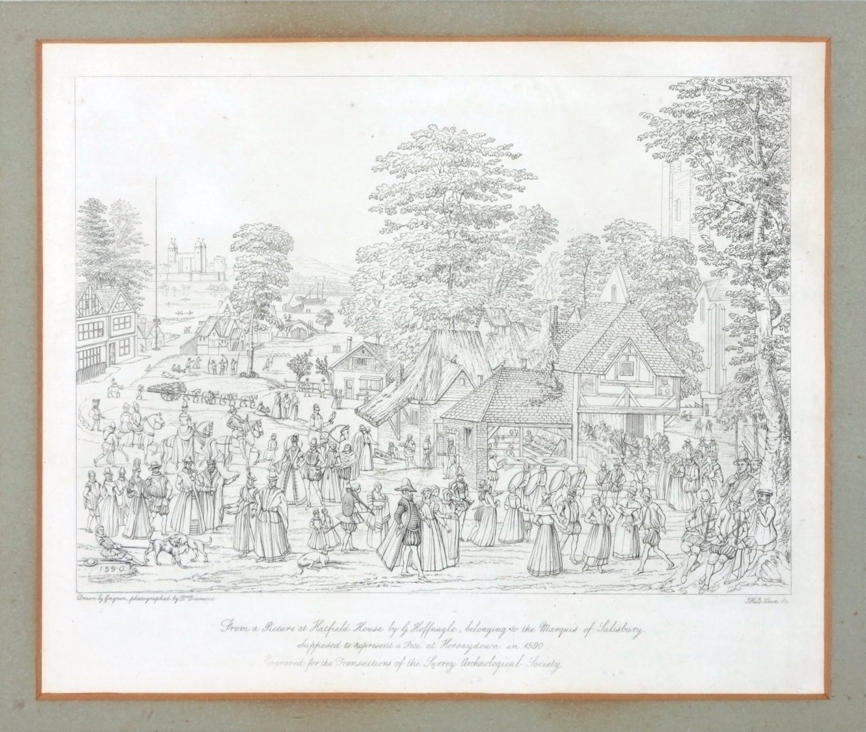 C.1590'da Horseydown'da Fete by Joris Hoefnagel