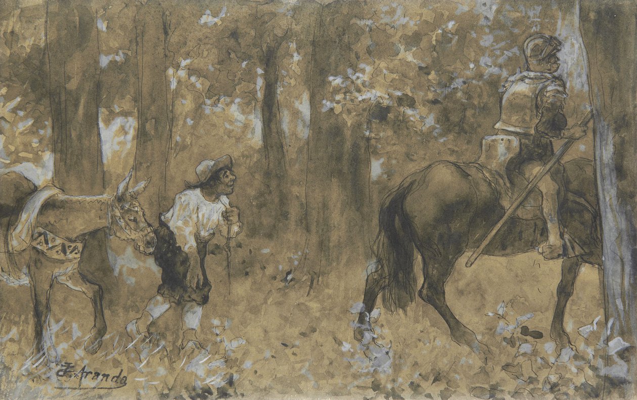 Don Kişot ve Sancho Panza by José Jiménez Aranda
