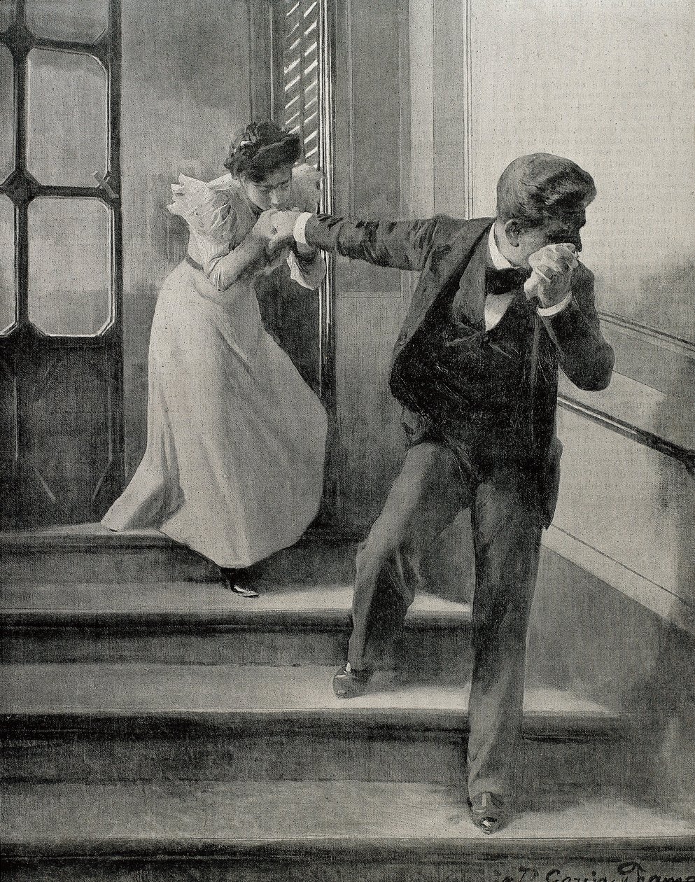 Hüzünlü veda. 1900 (çizim) by José García Ramos
