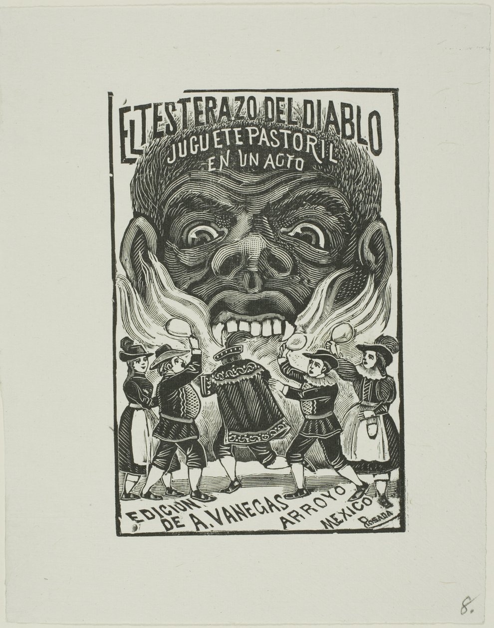 Şeytan Kıçıyla Kafasını Patlatıyor by José Guadalupe Posada