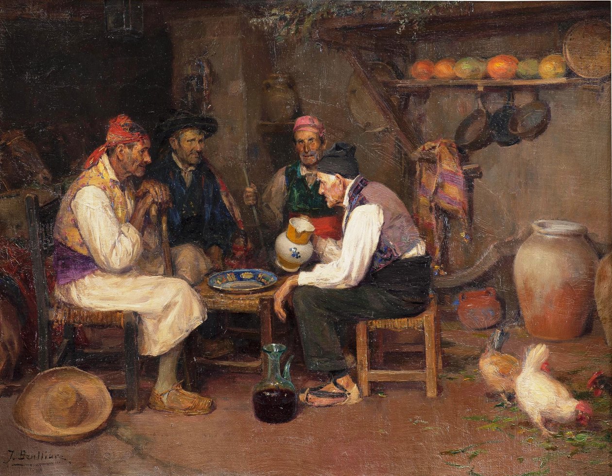 Palique ve içki by Jose Benlliure y Gil