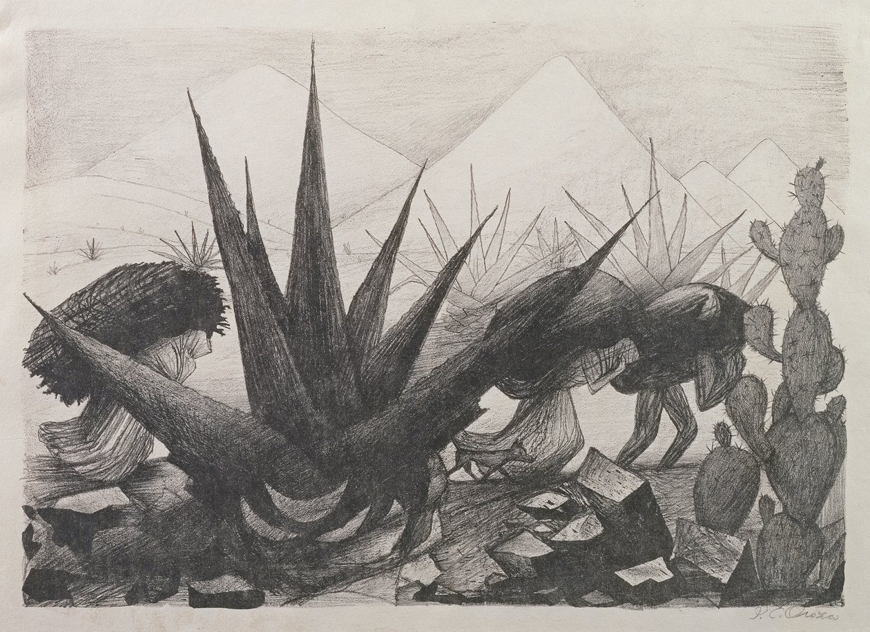 Kızılderililer ve Magney Bitkileri by José Clemente Orozco