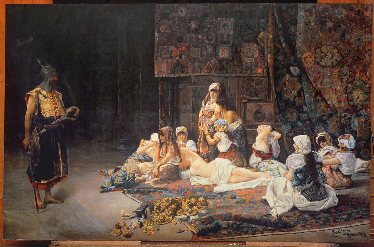 ಜನಾನದಲ್ಲಿ, 1884 ಟರ್ಕಿ by Jose Gallegos Arnosa