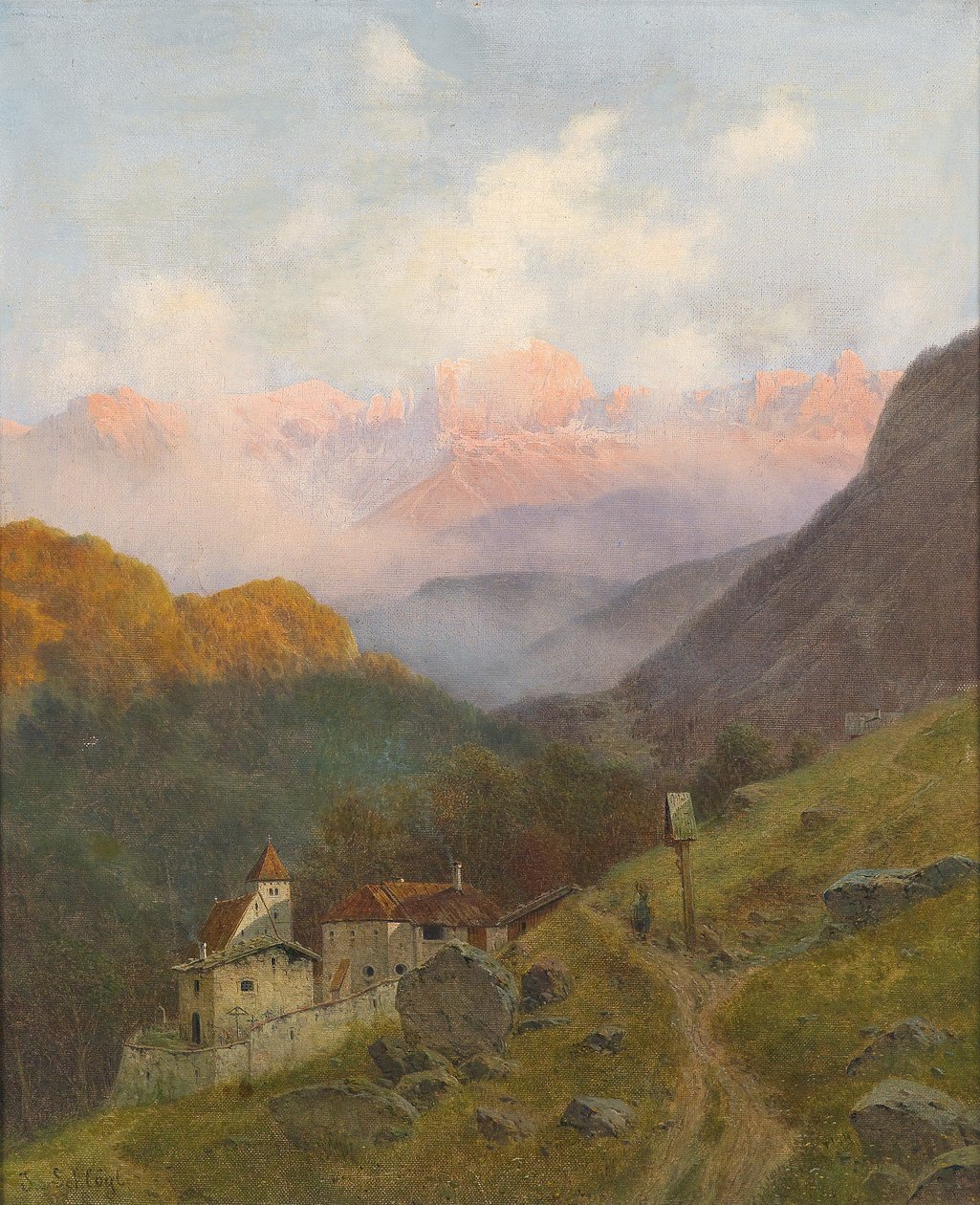 Gül bahçesinden bir görünüm by Josef von Schlogl