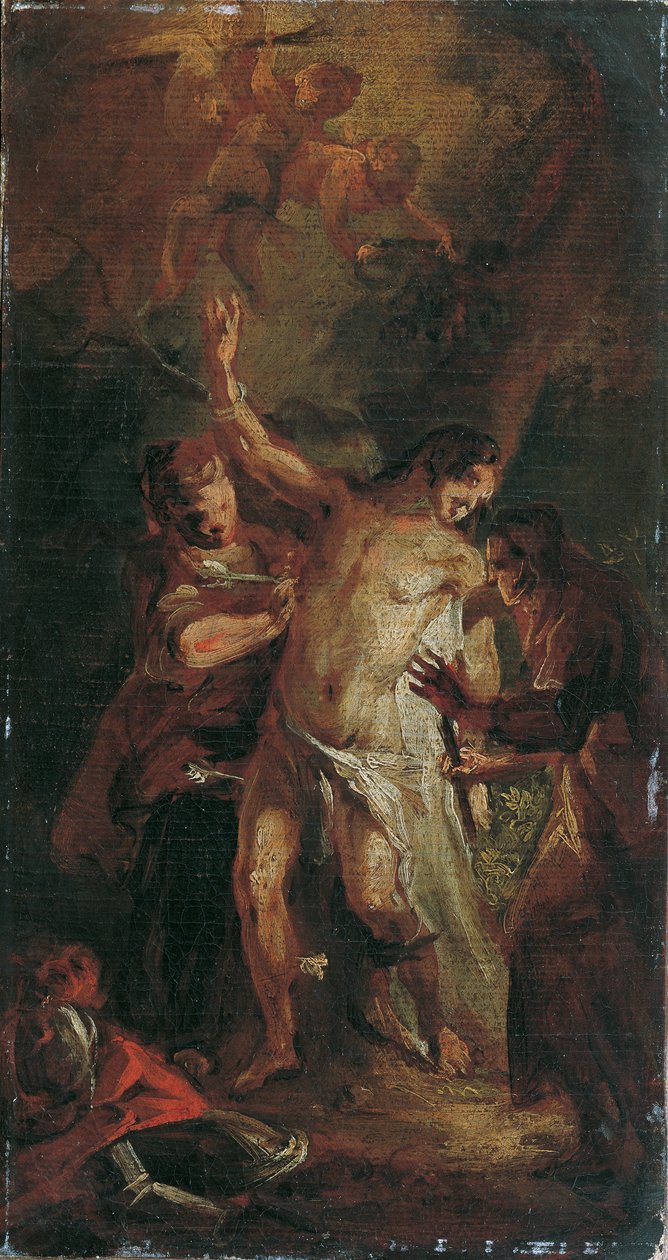 Aziz Sebastian ve kadınlar by Josef Anton Mesmer