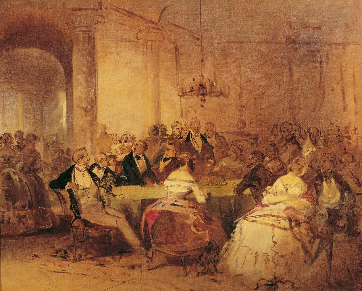 sosyal sahne by Josef Danhauser