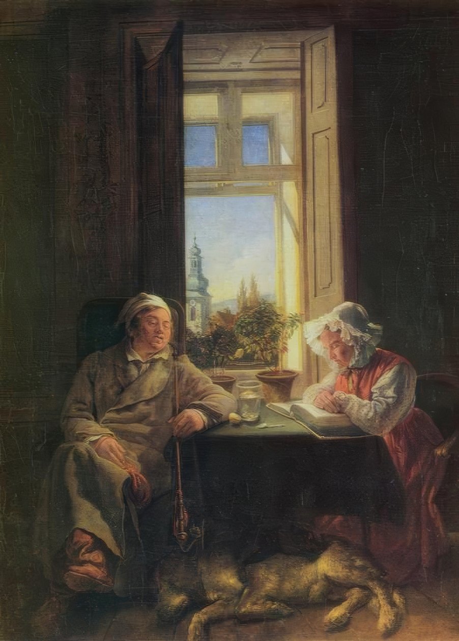 Siesta by Josef Danhauser