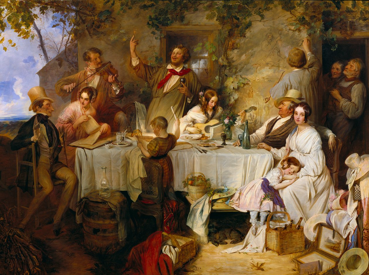şarap, kadın ve şarkı by Josef Danhauser