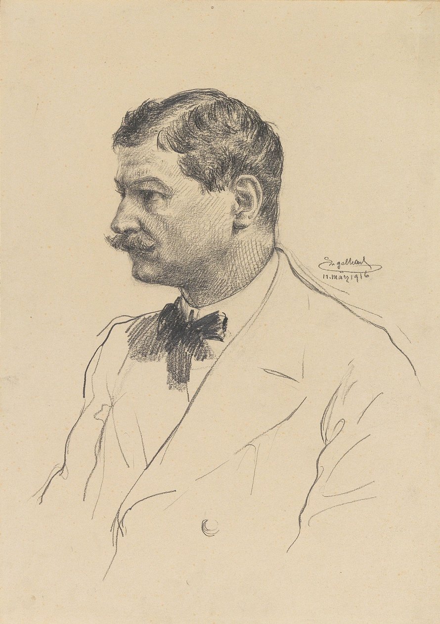 Otoportre, 1916. by Josef Engelhart