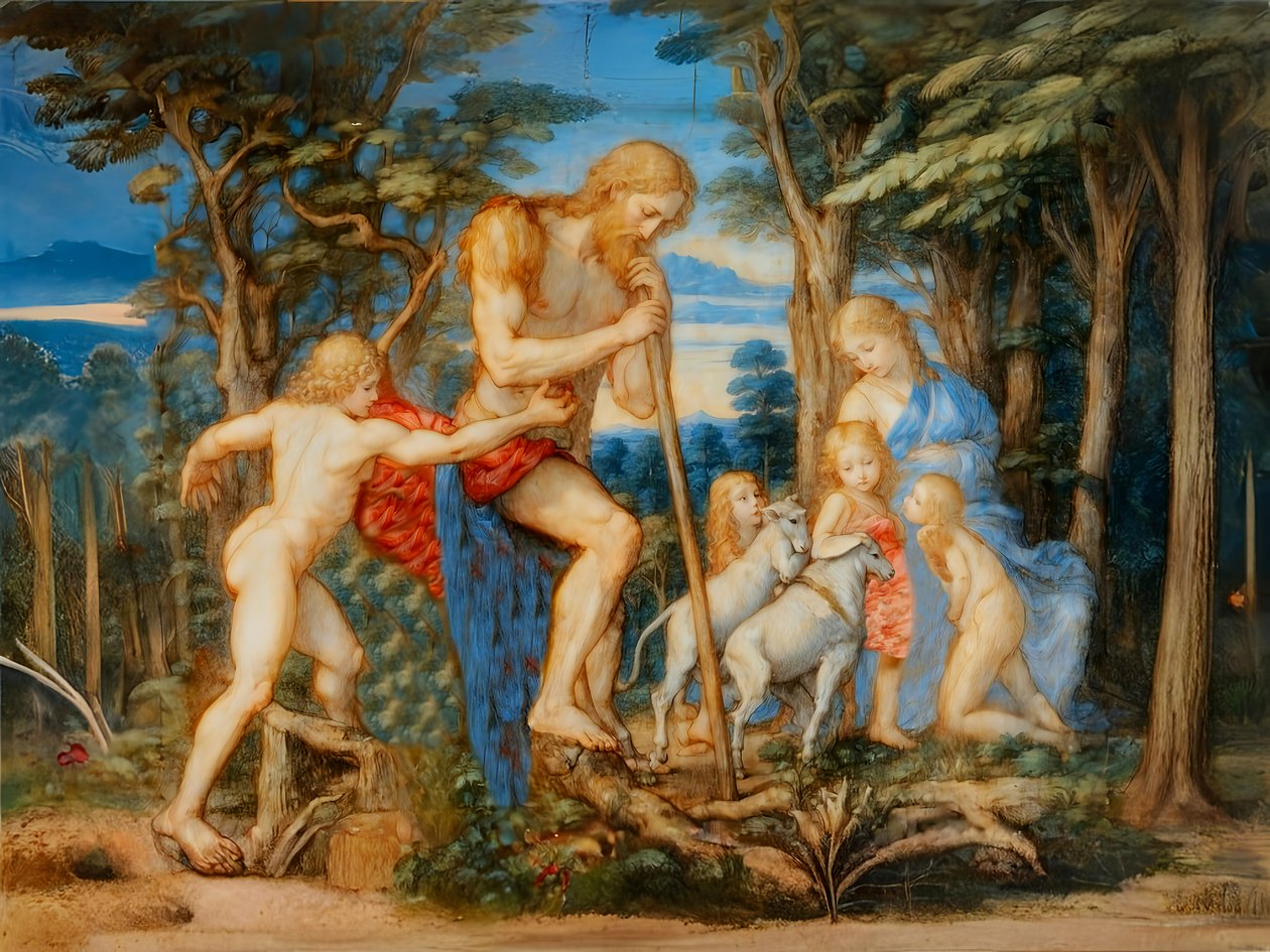 A1_Genesis_11-Adem, Havva ve Ailesi by Josef Johann Michel