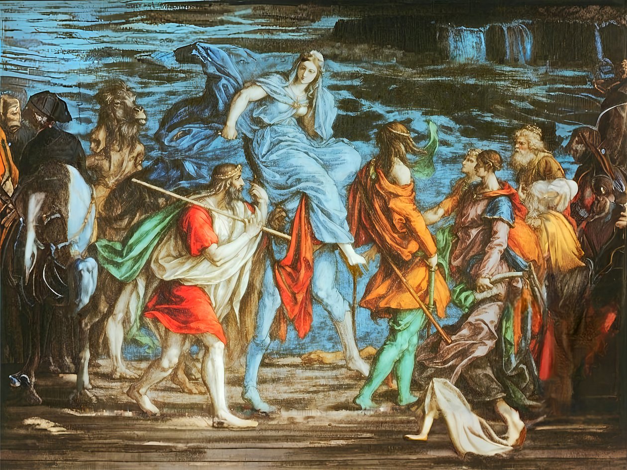 A1_Genesis_30-Isaac ve Rebekah Buluşuyor by Josef Johann Michel