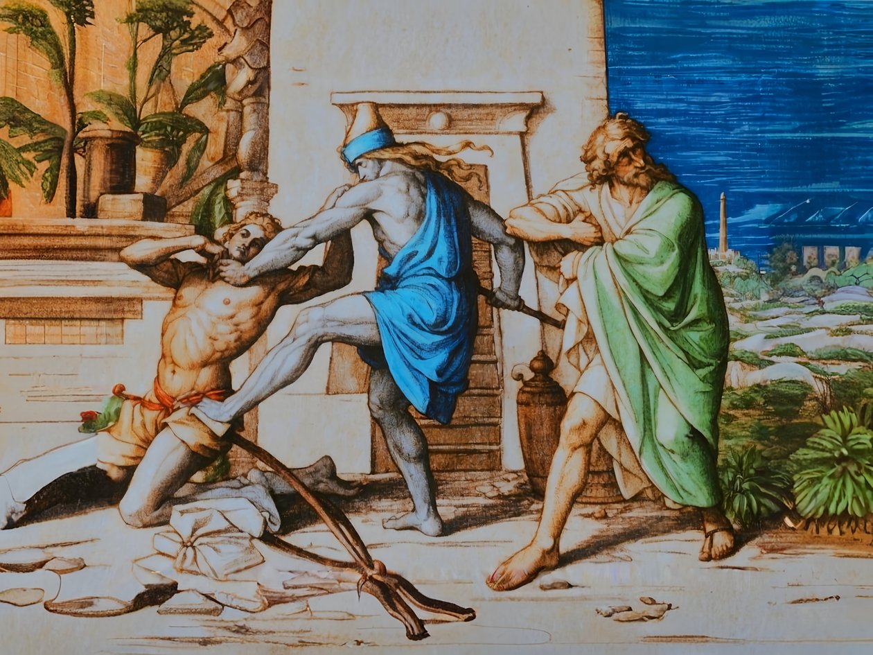 A2_Exodus_03_Musa Mısırlıyı Öldürüyor by Josef Johann Michel