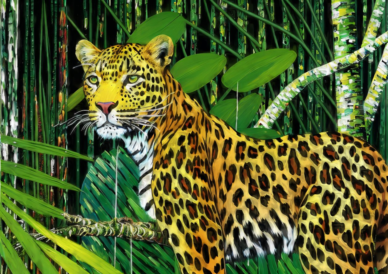 Hayvanlar: Leopar 1 by Josef Johann Michel
