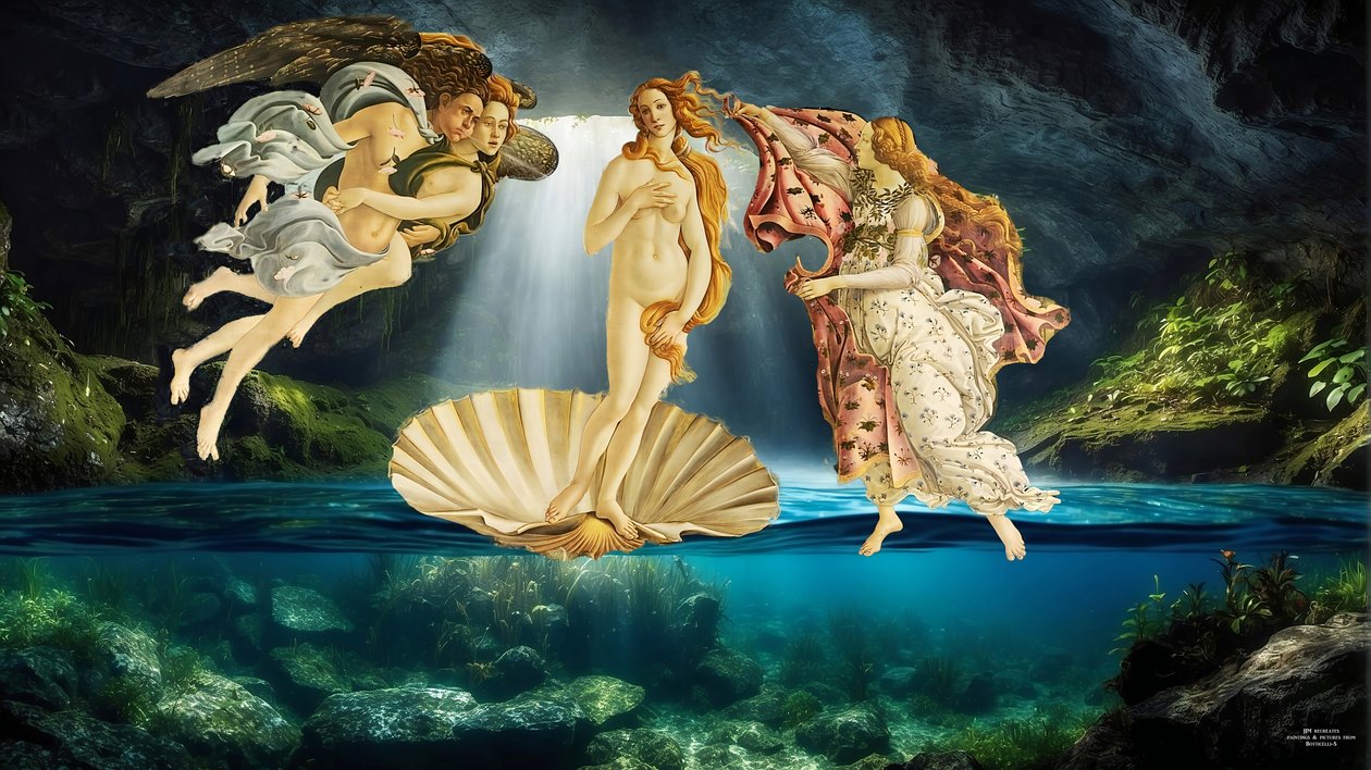 JJM-recreate_Botticelli-S_Venüs#39;ün Doğuşu _sualtı by Josef Johann Michel
