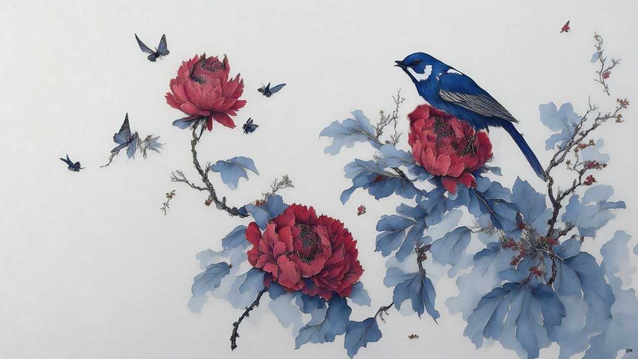 mürekkeple boyama: blue_01'de ŞAKAYIK by Josef Johann Michel
