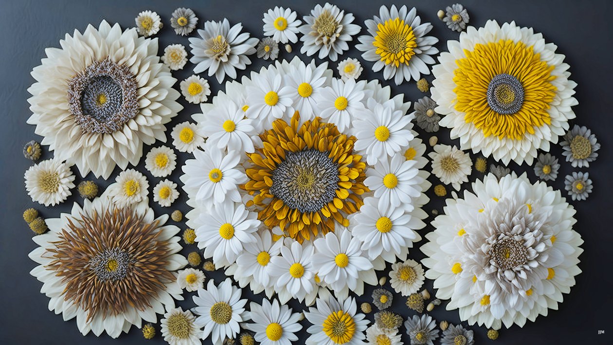 mandala: Papatya-Matricaria elements_02 by Josef Johann Michel