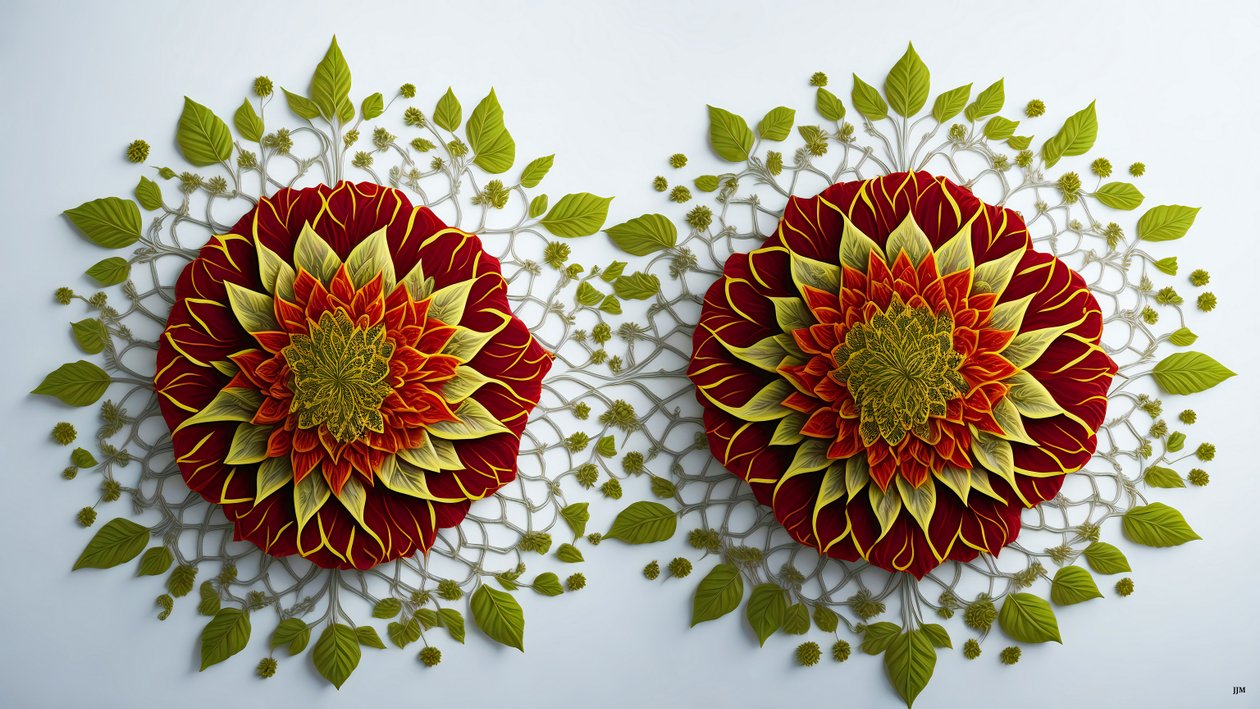 mandala: ebegümeci-çiçek elements_01 by Josef Johann Michel