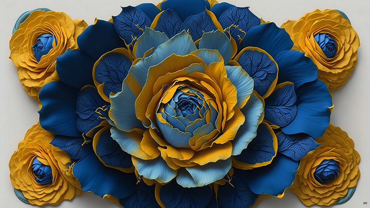 mandala: gül-mavi elements_01 by Josef Johann Michel