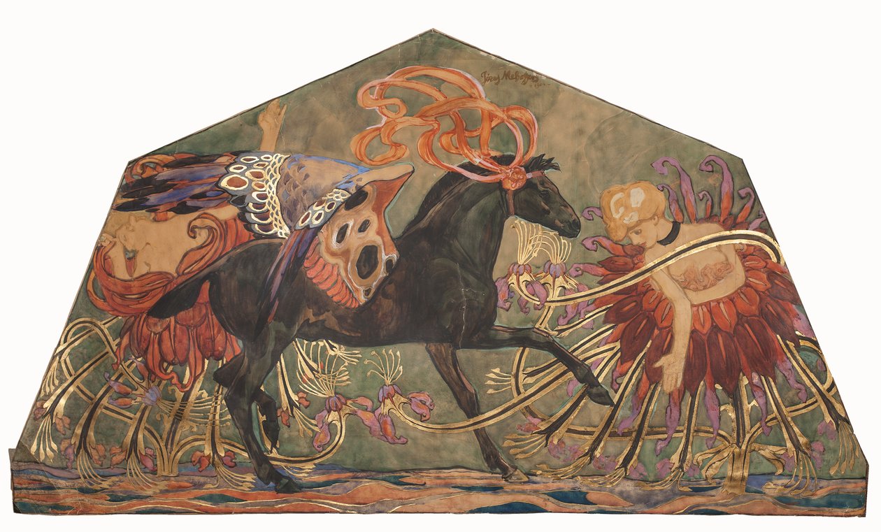 Pegasus ve İlham Perileri by Josef Mehoffer
