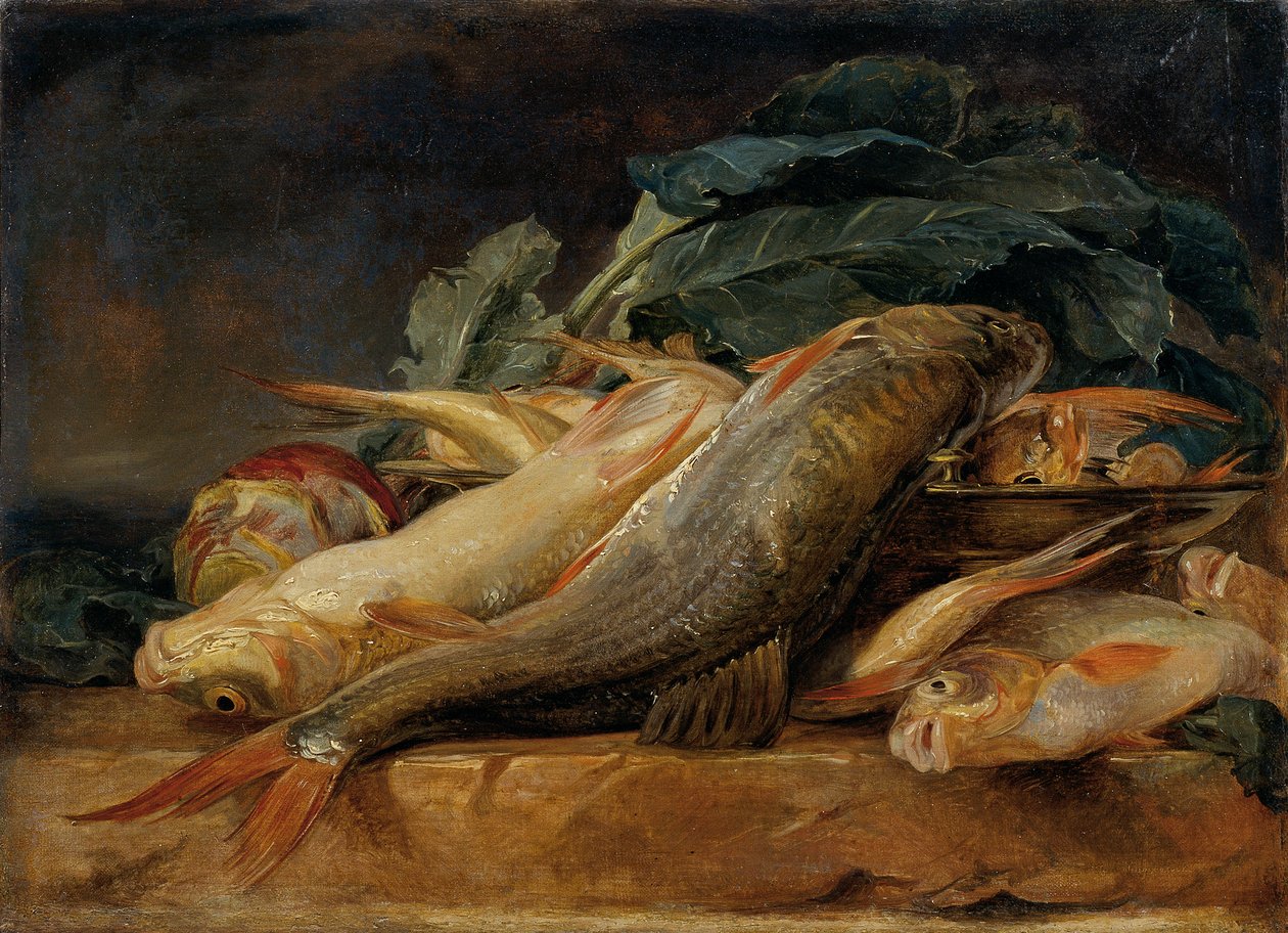 Balık ile natürmort by Josef Neugebauer