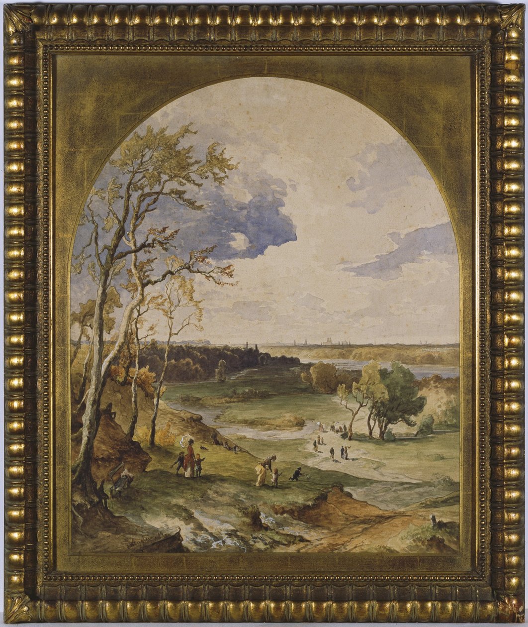 Isar manzarası by Josef Wenglein