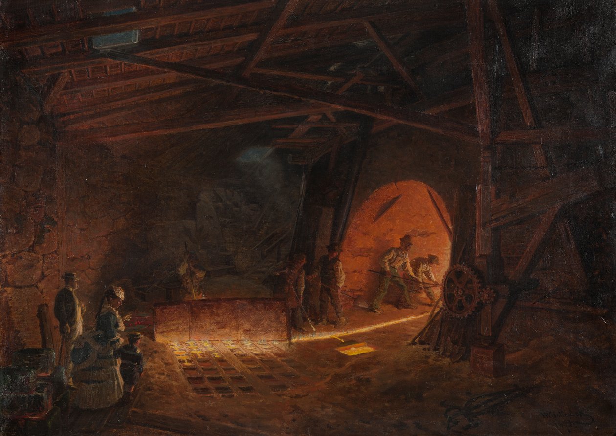 Masugnen, 1873 by Josef Wilhelm Wallander