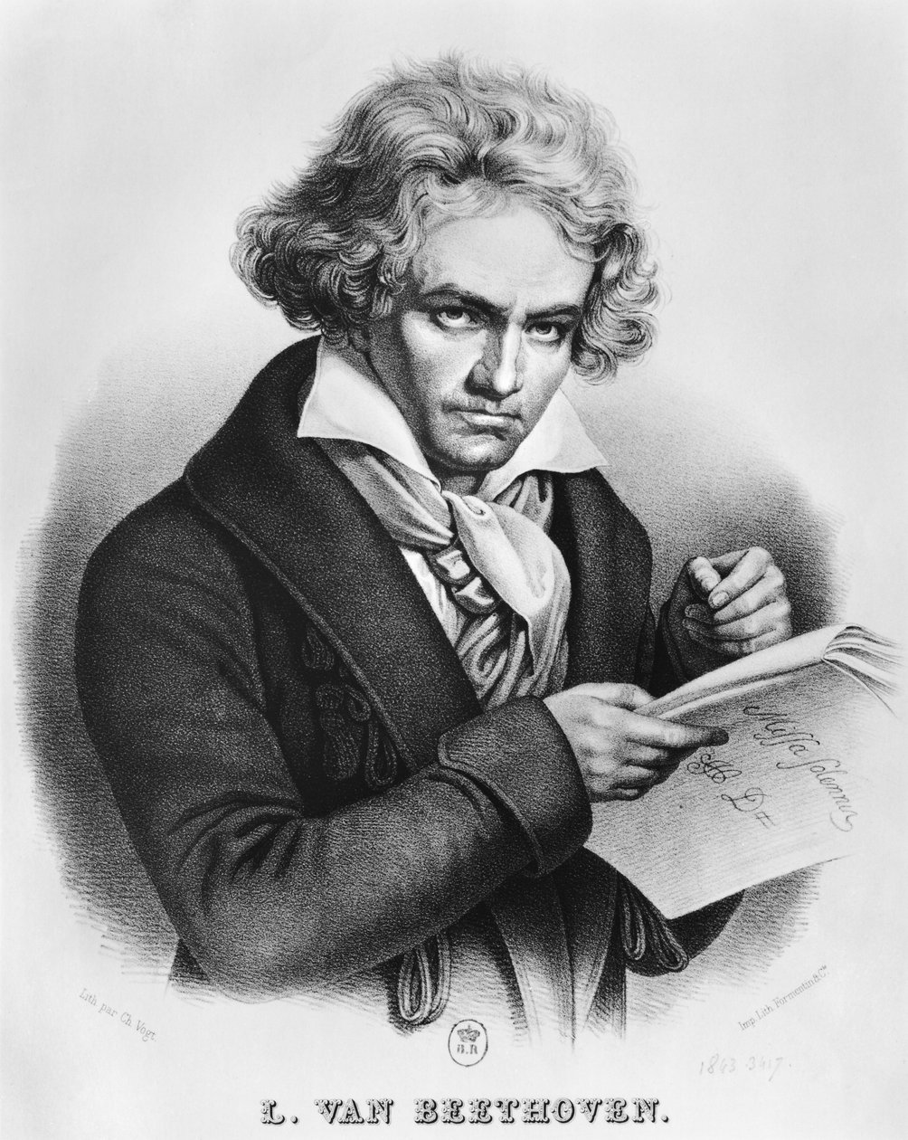Ludwig van Beethoven (1770-1827) Charles veya Pierre Charles Vogt tarafından kazınmış 