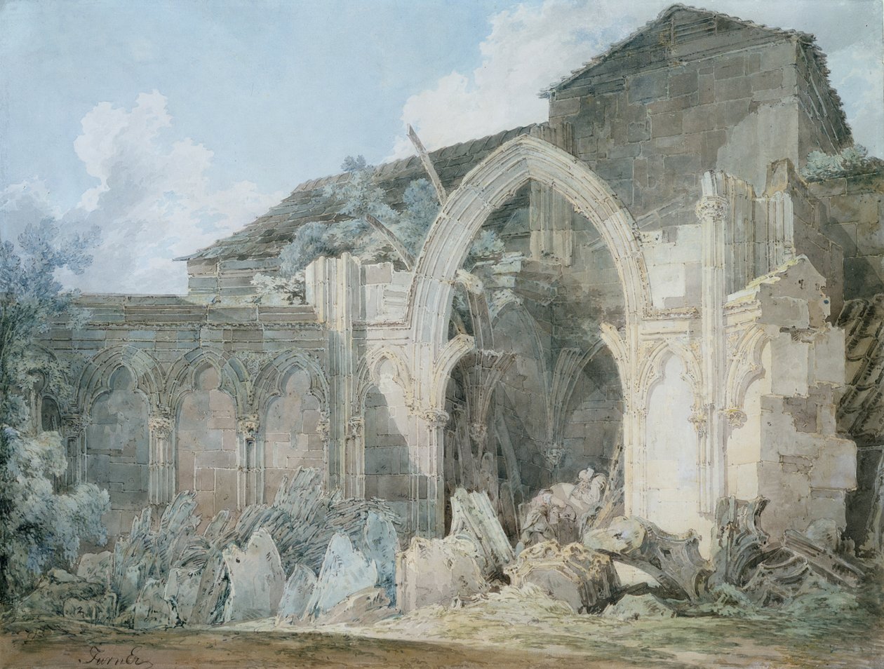 ಗ್ಲಾಸ್ಟನ್ಬರಿ ಅಬ್ಬೆ ಟರ್ಕ್ by Joseph Mallord William Turner