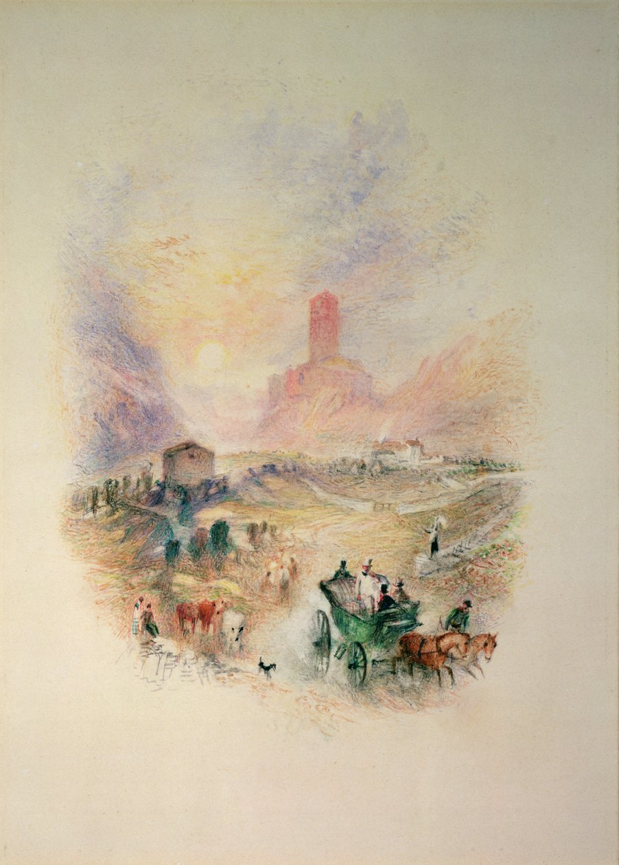 Sir Walter Scott Smallholm Tower'ı ziyaret ediyor by Joseph Mallord William Turner