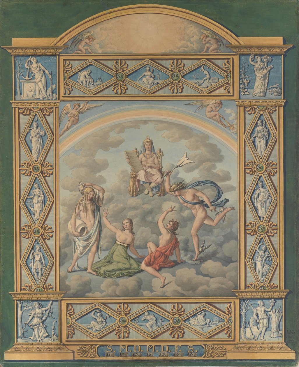 Haftalık Takvim, 1822. by Joseph Anton Koch