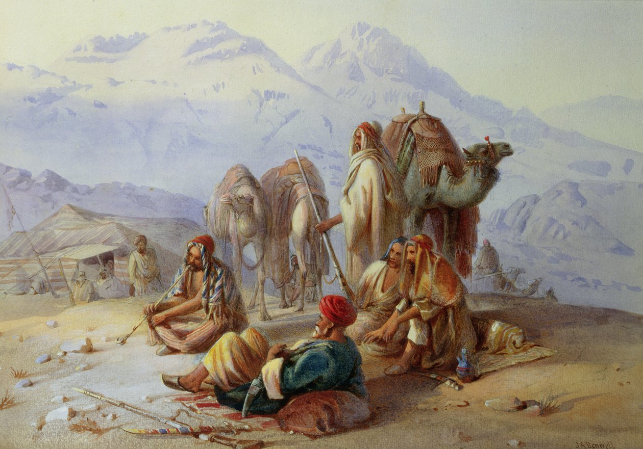 Bir Arap Kampı (kağıt üzerinde wc) by Joseph Austin Benwell
