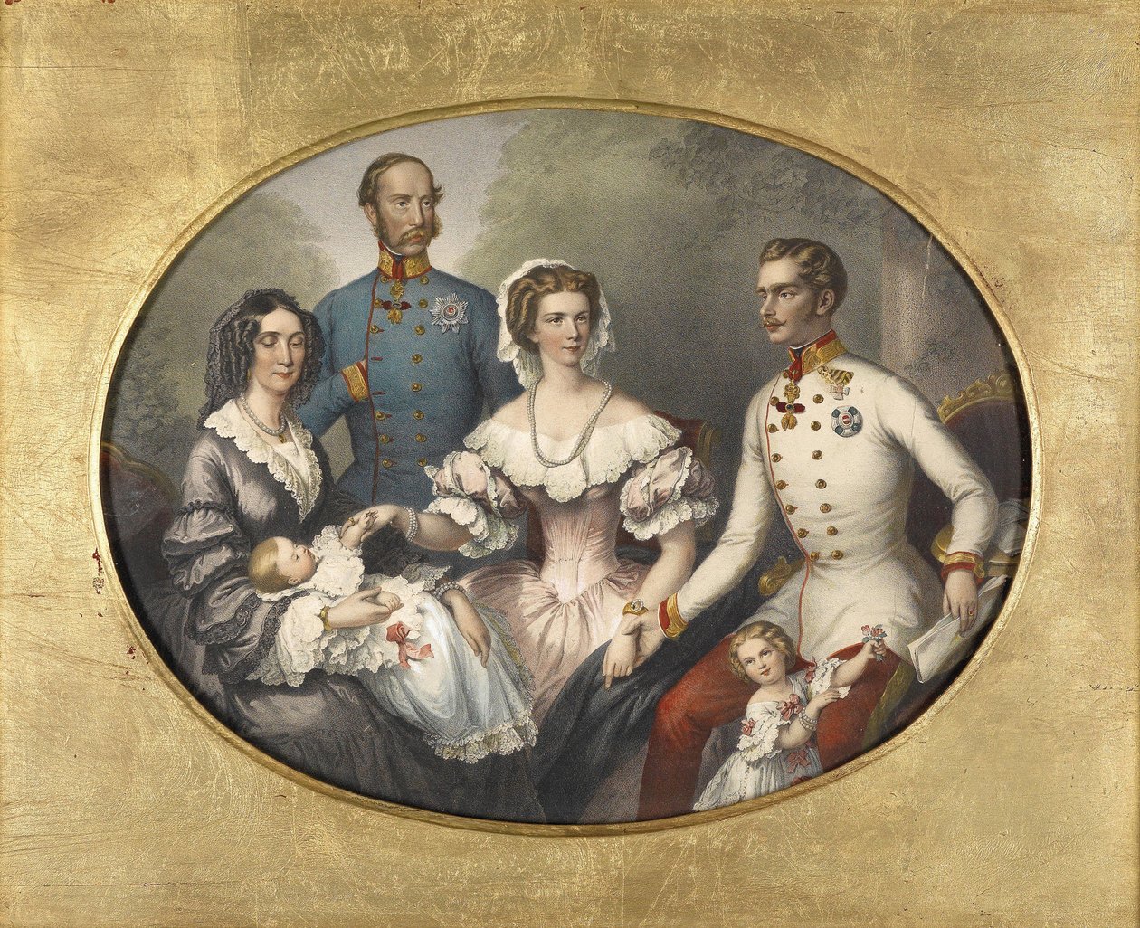Avusturya İmparator Ailesi, 1856 by Joseph Bayer