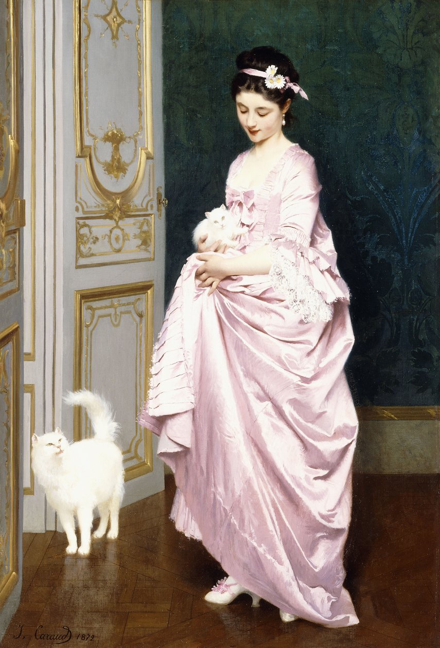 Kedi Sevgisi, 1872 by Joseph Caraud