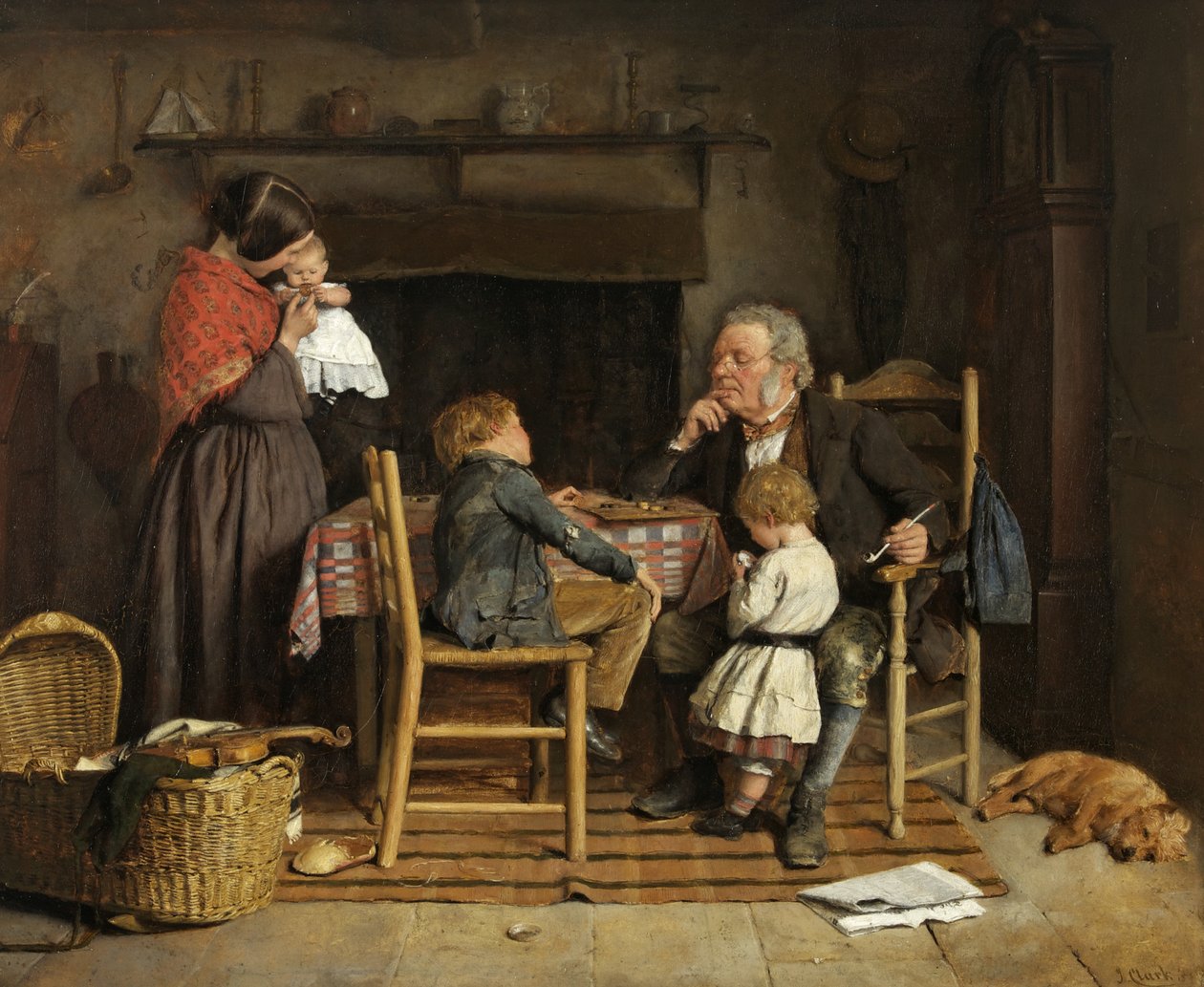 Taslak Oyuncuları, 1859 by Joseph Clark