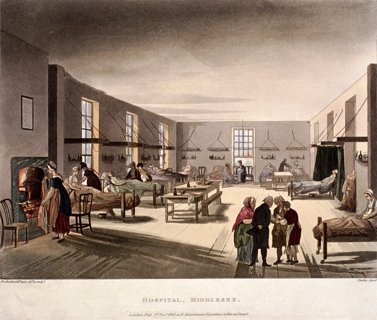 Mortimer Caddesi, Marylebone, Londra, 1808 by Joseph Constantine Stadler