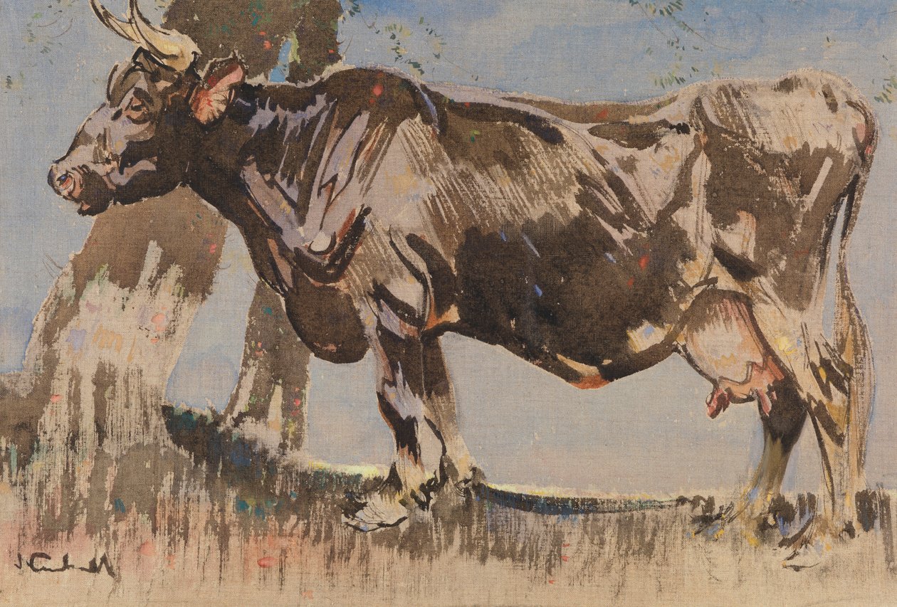 Eski İnek (keten üzerine guaj) by Joseph Crawhall