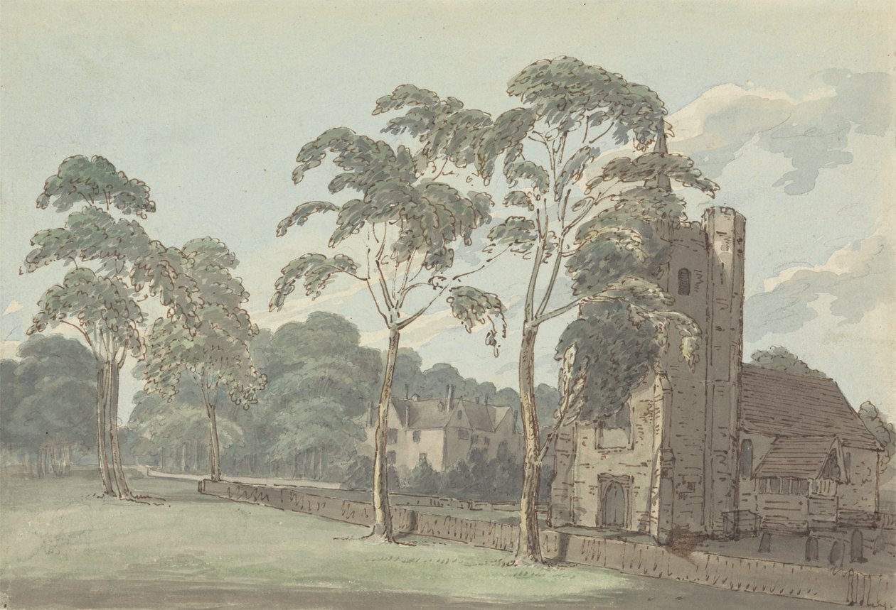 Stanstead'de Bir Kilise by Joseph Farington