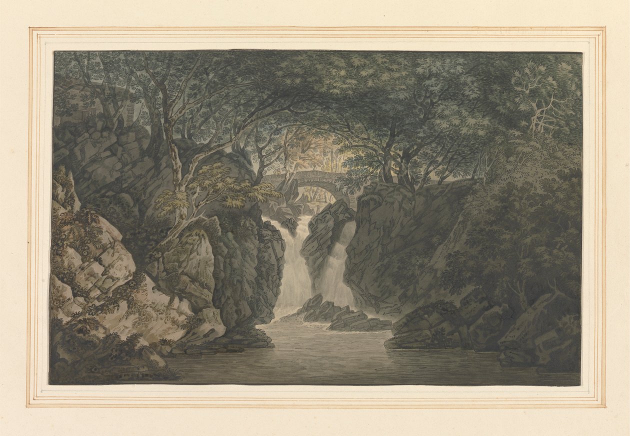 Aşağı şelale Rydal by Joseph Farington