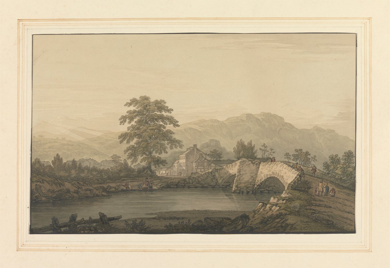 Hayır. Keswick & Bridge'e Giriş by Joseph Farington
