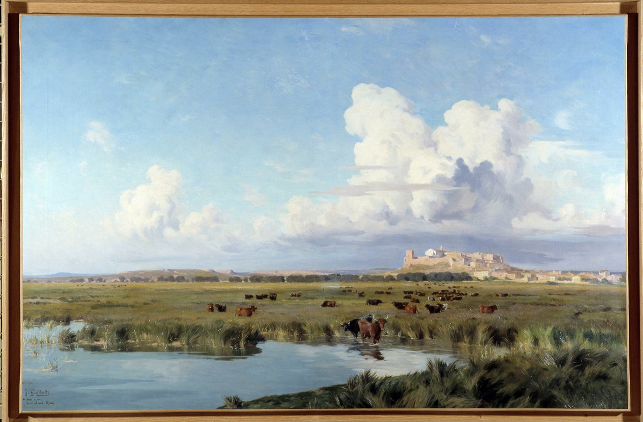 Camargue Manzarası (tuval üzerine yağlı boya) by Joseph Garibaldi