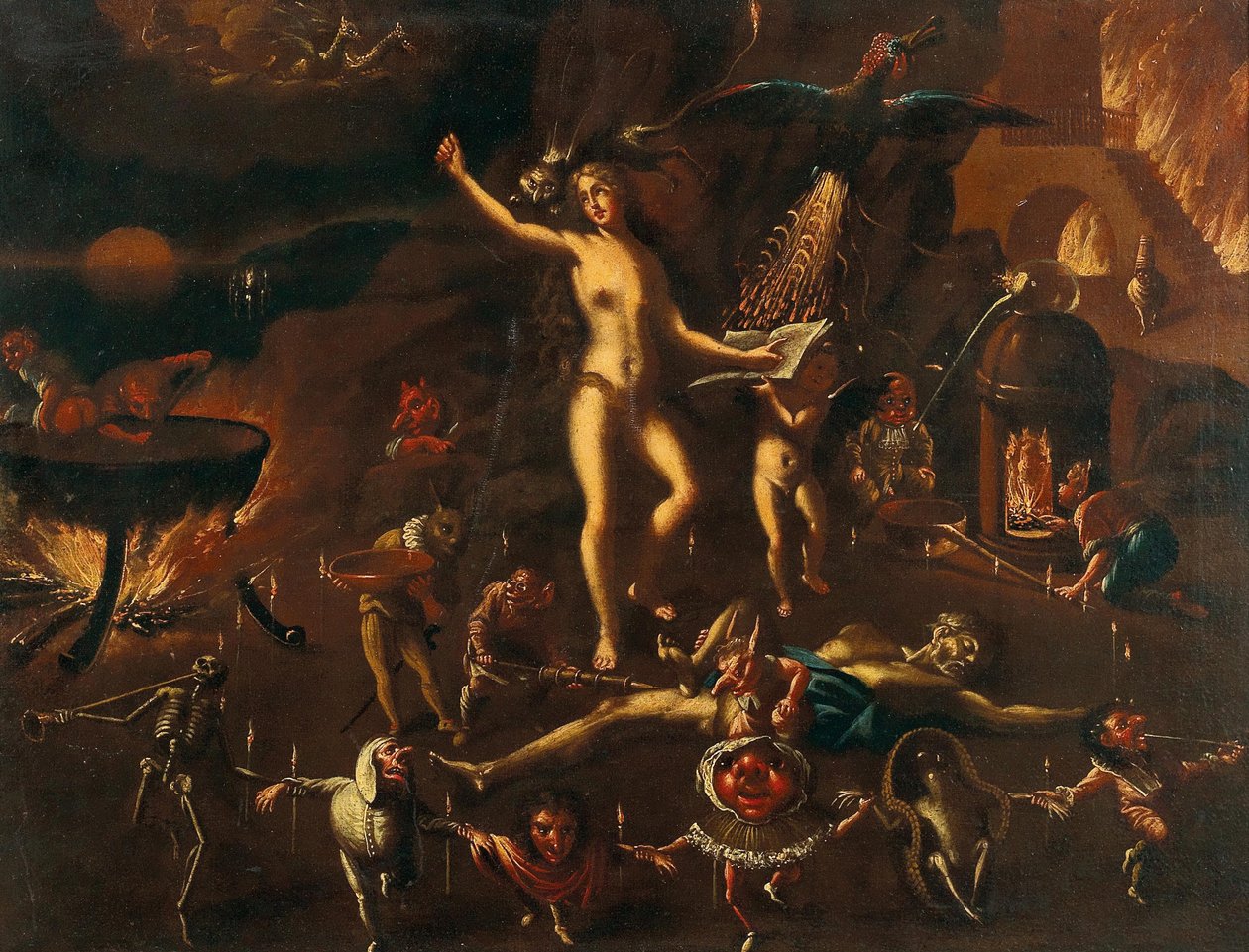 Bir büyücülük sahnesi. by Joseph Heintz the Younger