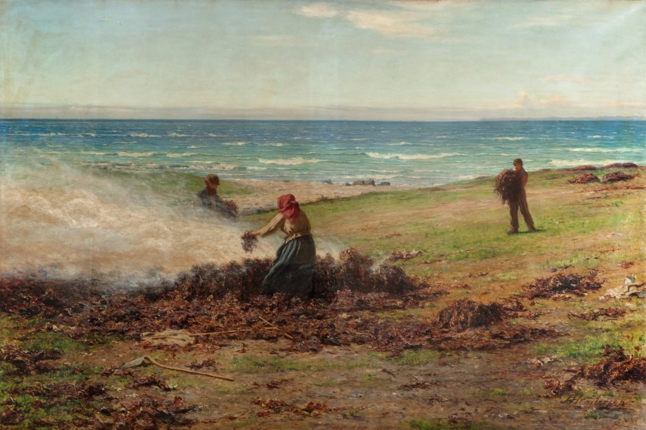 Kelp Burning (tuval üzerine yağlı boya) by Joseph Henderson